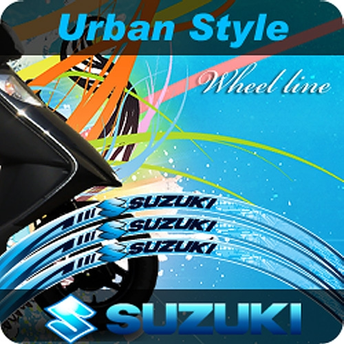 [바이크팩토리]스즈키 SUZUKI 휠테이프 고급형 4D 휠테이프 휠라인 휠데칼 휠스티커 - 10인치 범용