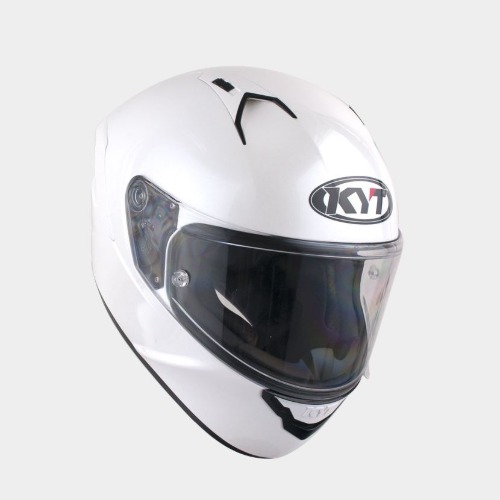 [바이크팩토리]KYT PLAIN PEARL WHITE 풀페이스 헬멧