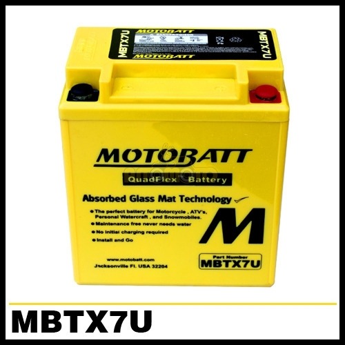 [바이크팩토리]MOTOBATT 밀폐형 무보수 배터리 MBTX7U / 야마하 R3, MT-03 배터리 - GTZ8V 호환(KC인증제품)