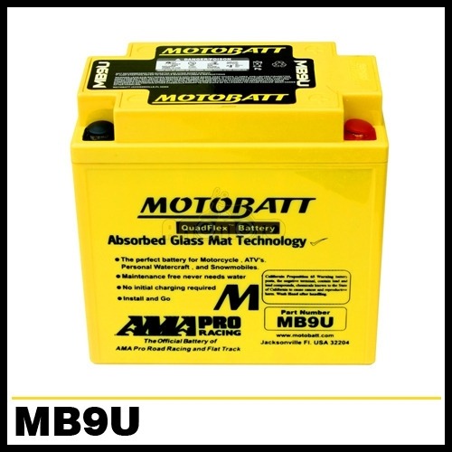 [바이크팩토리]MOTOBATT 밀폐형 무보수 배터리 MB9U 베스파 LX125배터리 대림 데이스타 - 12N9-4B-1