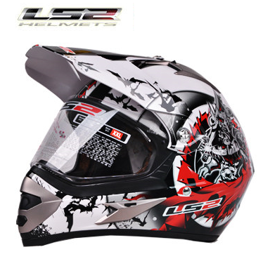 [해외]LS2 오프로드 헬멧 화이트 레드워리어 - MX433