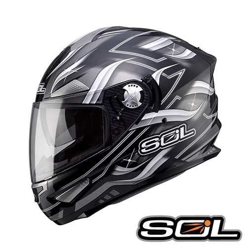 [바이크팩토리]SOL SF-5 블랙/실버 투어링 풀페이스 헬멧 (사이즈 선택가능)
