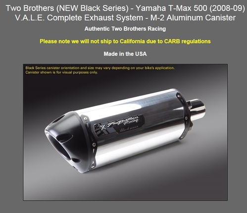 [해외]T-Max 500 (08-09) 투브라더스 블랙 M2 Al