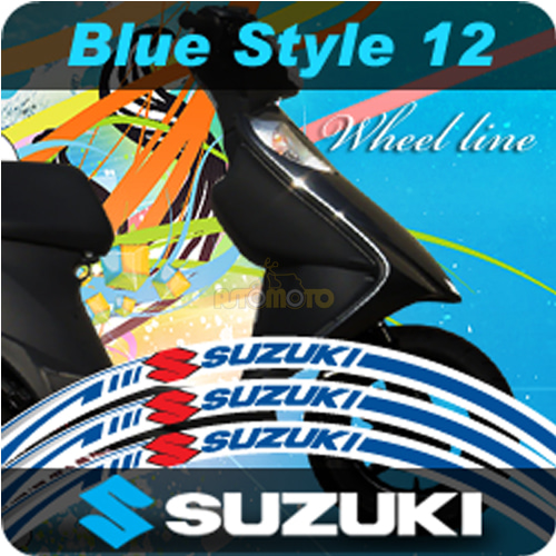[바이크팩토리]스즈키 SUZUKI 휠테이프 고급형 4D 휠테이프 휠라인 휠데칼 휠스티커 - 12인치 범용