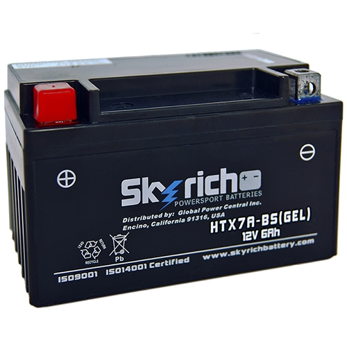 [바이크 팩토리] SKYRICH 스카이리치 HTX7A-BS 씨티플러스배터리,엑시브배터리, 트랜스배터리 (AGM 젤타입배터리,KC인증제품)