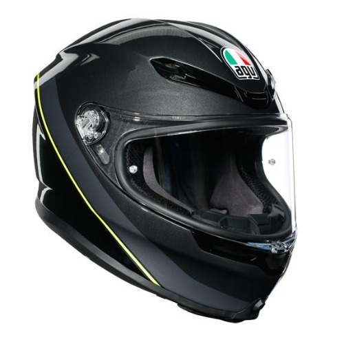 [바이크팩토리]AGV 에이지브이 K-6 미니멀 건멧/블랙/옐로우 풀페이스 헬멧