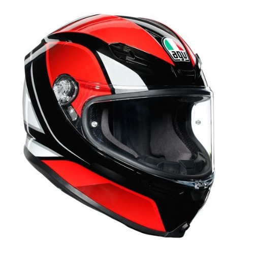 [바이크팩토리]AGV 에이지브이 K-6 하이픈 블랙/레드/화이트 풀페이스 헬멧