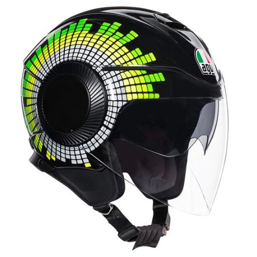 [바이크팩토리]AGV 에이지브이 오르비트 긴자 블랙/옐로우/그린 오픈페이스 헬멧
