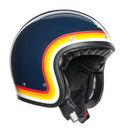 [바이크팩토리]AGV 에이지브이 X70 리비에라 블루/레인보우 오픈페이스 헬멧