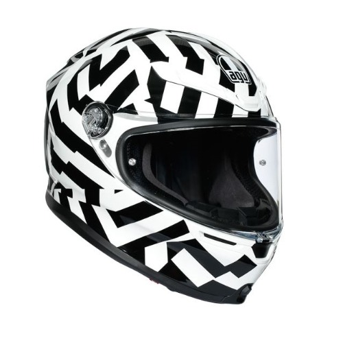 [바이크팩토리]AGV 에이지브이 K-6 시크릿 블랙/화이트 풀페이스 헬멧