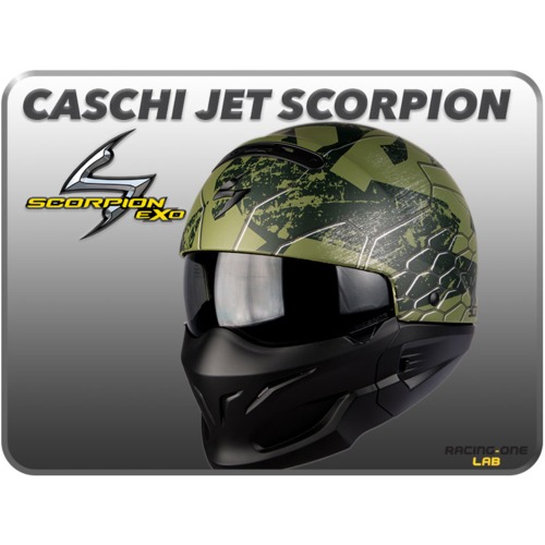 [해외]CASCHI JET 스콜피온 EXO-COMBAT RETNIK 오토바이 헬멧 (무광그린) (파츠넘버 : 82-223-29) (사이즈 선택 가능)