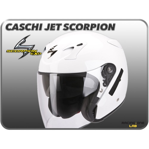 [해외]CASCHI JET 스콜피온 EXO-220 SOLID 오토바이 헬멧 (화이트) (파츠넘버 : 22-100-05) (사이즈 선택 가능)