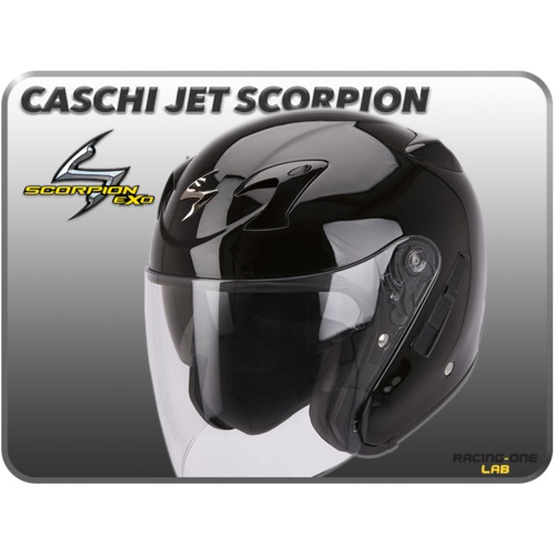 [해외]CASCHI JET 스콜피온 EXO-220 SOLID 오토바이 헬멧 (블랙) (파츠넘버 : 22-100-03) (사이즈 선택 가능)