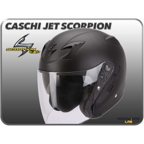 [해외]CASCHI JET 스콜피온 EXO-220 SOLID 오토바이 헬멧 (무광블랙) (파츠넘버 : 22-100-10) (사이즈 선택 가능)